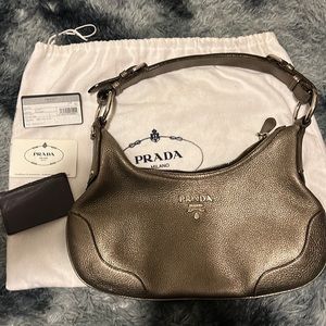 Prada Piombo Vitello Daino Sacca (BR3372)